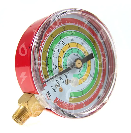 manometr vysokotlaký suchý MC, 80 mm, EBRH ,R22, R422A-D, R427A